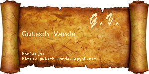 Gutsch Vanda névjegykártya